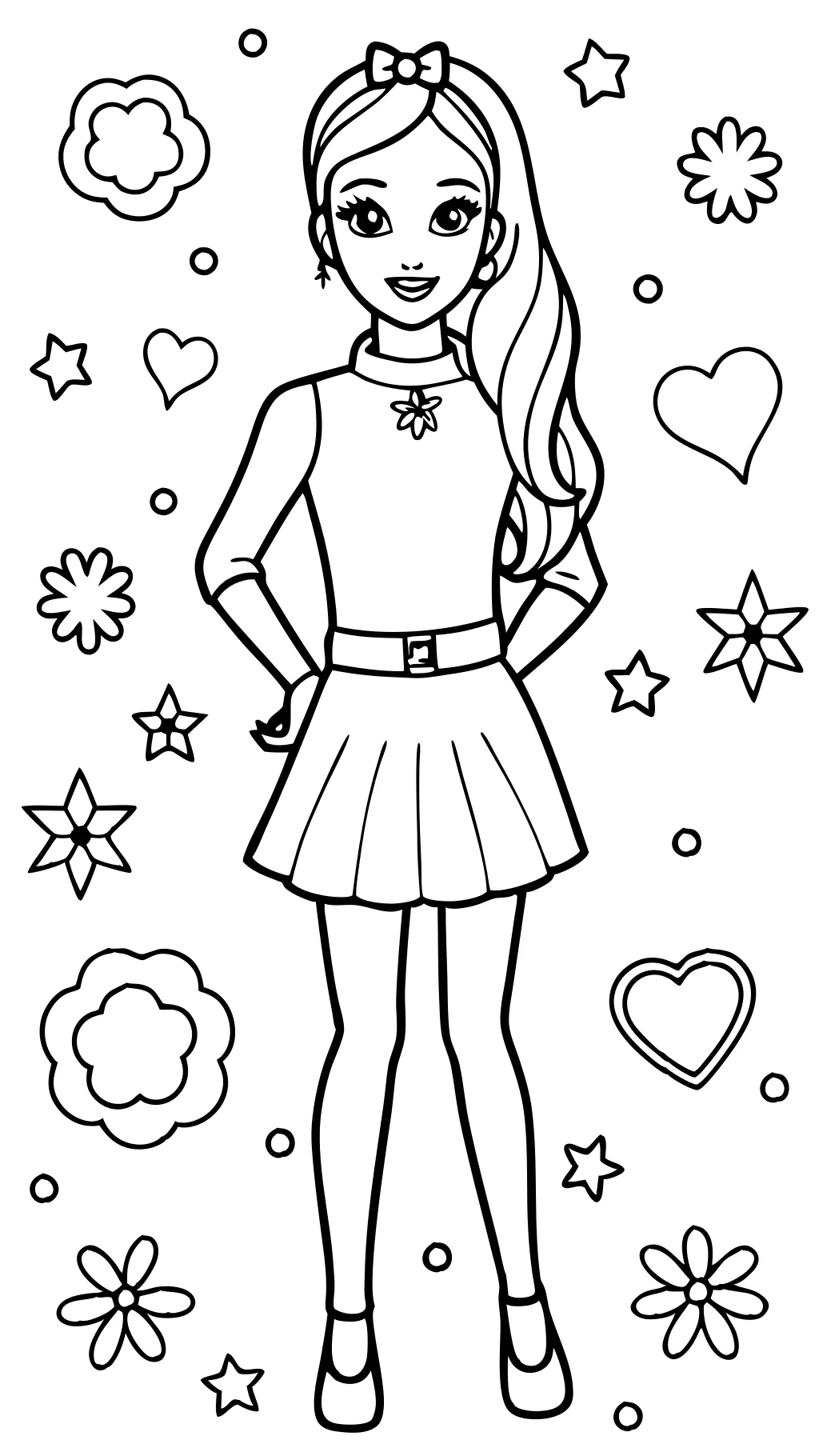 free barbie color pages